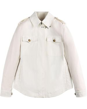 Fay Hemdjacke aus Baumwolle - Weiß