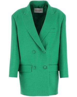 Valentino Garavani Crepe Couture Oversize Blazer - Green