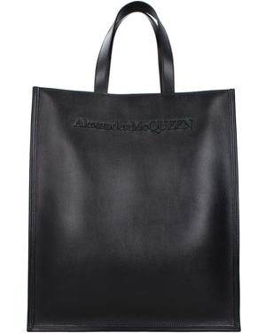 McQueen Handtaschen Männer Leder schwarz