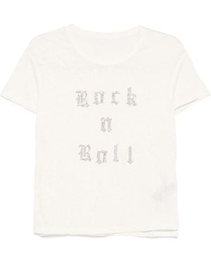 Zadig & Voltaire Marta Lin Rock N Roll Strass - White