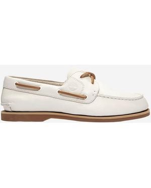 Timberland Loafers Classic Boat Leather - White