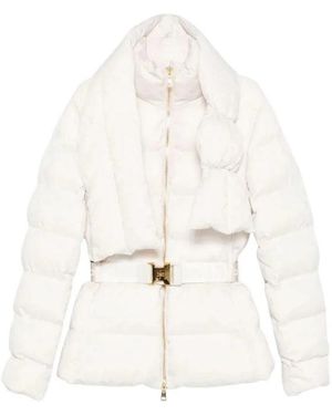 Elisabetta Franchi Bettdecke aus Jacquard-Segelstoff - Weiß