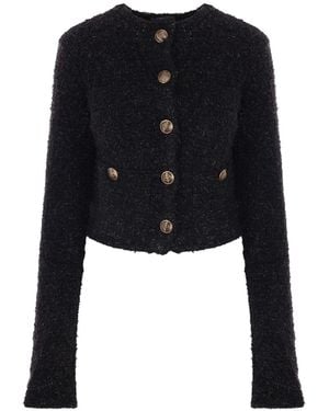 【美品】BALENCIAGA ブラック ロゴ ジャガード カーディガン Balenciaga intarsia-knit logo-motif Cardigan | Black | FARFETCH