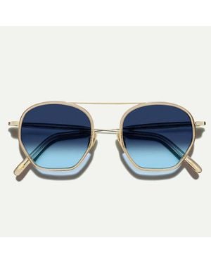 Moscot Lunettes de soleil Kugel Cannelle Or/Bleu Dégradé Unisexe