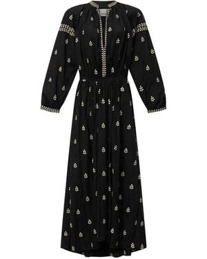 Isabel Marant Rodilia Silk Long Dress - Black