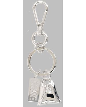 MM6 by Maison Margiela Key Holder Charm With Ring Detail - White