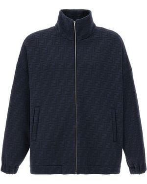 Fendi Sweat-shirt FF Monogram - Bleu