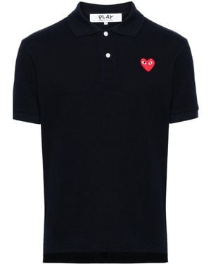Comme des Garçons Comme Des Garcons Logo Cotton Polo Shirt - Black