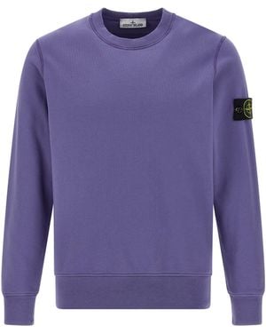 Stone Island Logo Abzeichen Sweatshirt - Blau