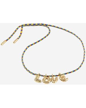 Sorbet Island Fabric And Metal Necklace - Metallic
