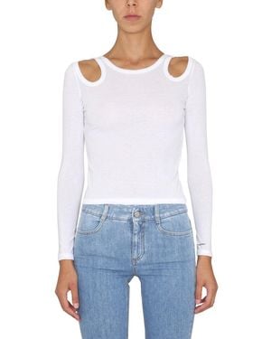 Stella McCartney Solid Round Neck Top - White