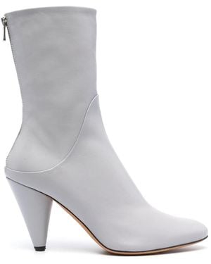 Proenza Schouler Cone Leren Laarzen - Wit