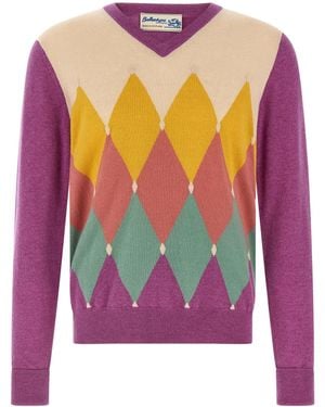 Ballantyne Argyle Sweater Sweaters And Cardigans - Pink