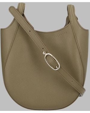 Longchamp Long-Handle Leather Crossbody Bag, Made - Green