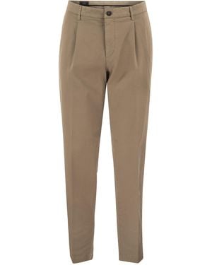 Peserico Stretch Cotton Chino Trousers - Natural