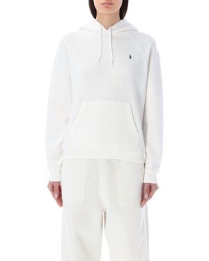 Polo Ralph Lauren Cotton-Blend Classic Pony Hoodie - White