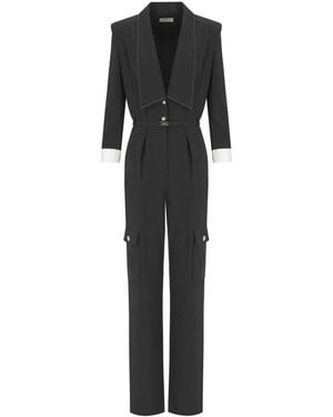 Elisabetta Franchi Cargo Jumpsuit - Black