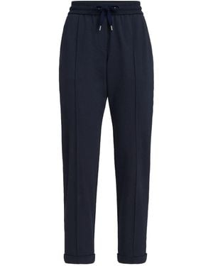 Brunello Cucinelli Baumwoll-Kordelzughose - Blau