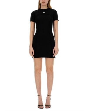 Palm Angels Elegant Logo Dress - Black