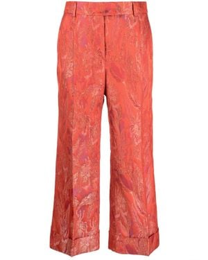 Alberto Biani Cropped Broek - Rood