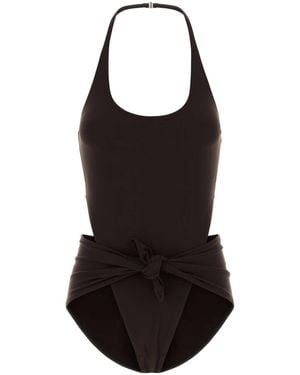Alaïa Chocolate Stretch Nylon Swimsuit - Black