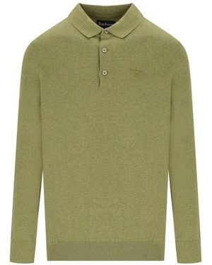 Barbour Pima Laurel Knitted Polo Shirt - Green