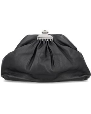 Marc Jacobs Glam Clutch Bag Lamb Leather - Black