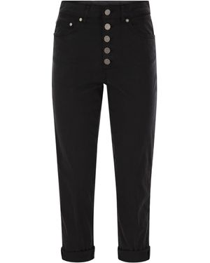 Dondup Koons Jeans Aderente A Lyocell E Cotone Allungato - Nero