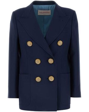 Valentino Garavani Wool Blazer - Blue