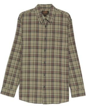 Filson Madras Button Down Shirt - Green