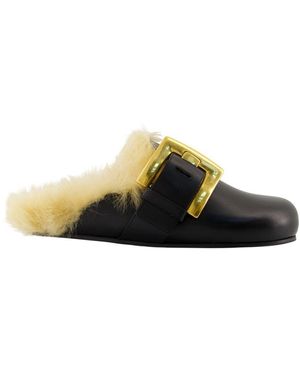 Balmain Anthem Sandalen Leder schwarz
