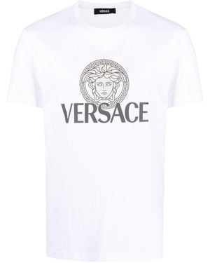 Versace T-Shirt Mit Medusa-Print - Weiß