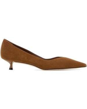 Stuart Weitzman Pointed Tow Pumps - Brown