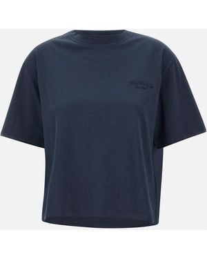 Woolrich Blaues Baumwoll-T-Shirt