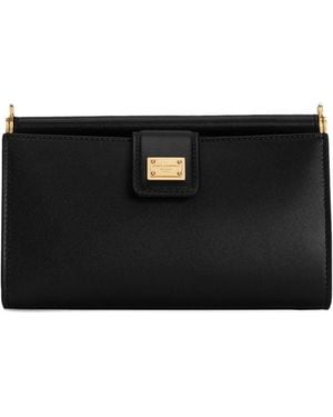 Dolce & Gabbana Leather Phone Bag - Black