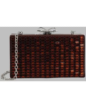 Self-Portrait Mini Clutch Bag - Brown