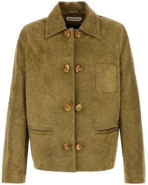 NAMACHEKO Khaki Suede Osterly Jacket - Green