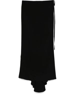 Ann Demeulemeester Sheila Long Bias Skirt - Negro