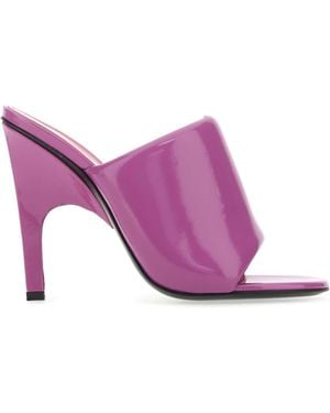 The Attico Eco Varnish Rem Mules - Purple