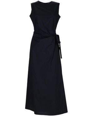 Aspesi Midi Dress With Drape - Black