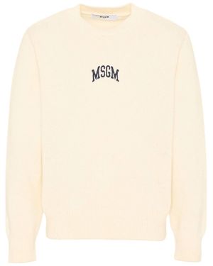 MSGM Trui Unisex Crema/crème - Naturel