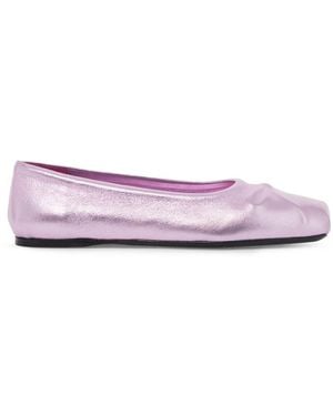 Marni "Metallic Leder Little Bow Baller - Pink