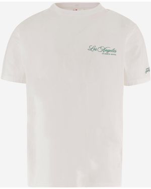MC2 Saint Barth Bedrucktes Baumwoll-T-Shirt - Weiß
