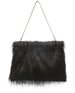 Alysi Bolso De Hombro Con Flecos - Negro