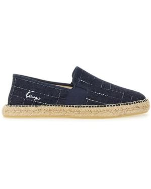 KENZO Espadrille With Logo Embroidery - Blue