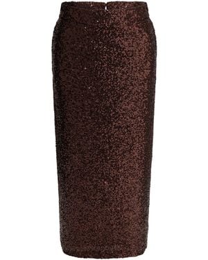 Semler Falda midi con lentejuelas - Marrón