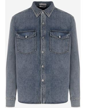 JW Anderson Classic Denim Shirt With Contemporary Details - Blue