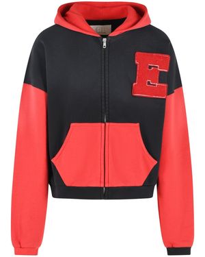 ERL Varsity Hooded Cotton Sweatshirt - Red