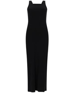 MSGM Square Neck Maxi Dress - Black