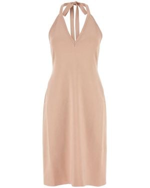 Ferragamo Salvatore Stretch Viscose Blend Dress - White